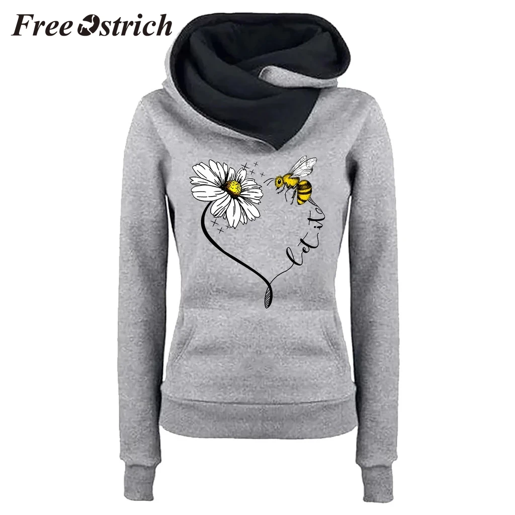 FREE OSTRICH Women's autumn sweatshirt casual hoodie long-sleeved bee printed sweatshirt flower print personalized sweatshirt
FREE OSTRICH Women's autumn sweatshirt casual hoodie long-sleeved bee printed sweatshirt flower print personalized sweatshirt