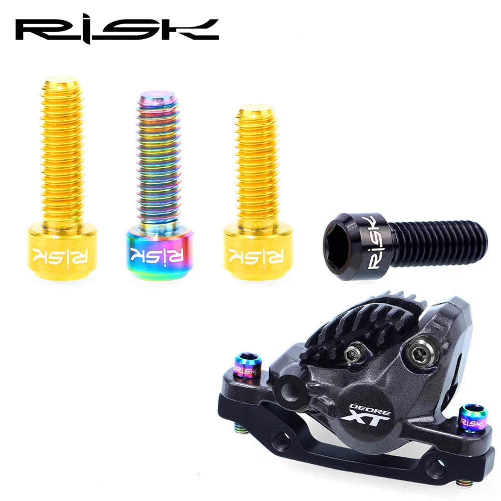 RISK 4pcs M6*18mm M6*20mm Titanium Alloy Bolt for Disc Brake Caliper Clamp MTB Bike Bicycle Screw Crank Lock Bolts For Road
RISK 4pcs M6*18mm M6*20mm Titanium Alloy Bolt for Disc Brake Caliper Clamp MTB Bike Bicycle Screw Crank Lock Bolts For Road