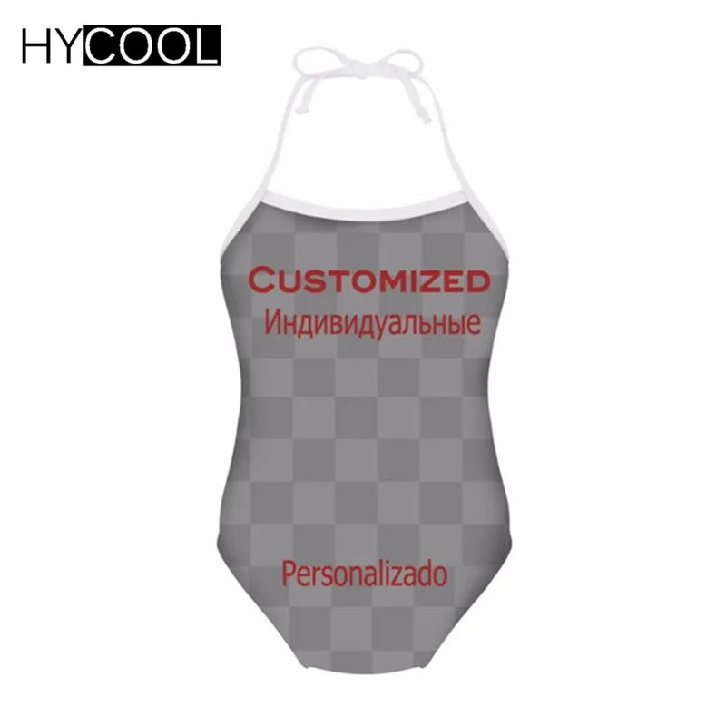 HYCOOL Custom Kawaii Children Swimsuit One Piece Harness Beachwear Sports Summer Beach Swim Clothes for Girls Printing | Спорт и