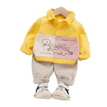 2020 boy clothing set High quality new autumn fashion Long sleeve Dinosaur shirt tops + pants kid children clothing 
2020 boy clothing set High quality new autumn fashion Long sleeve Dinosaur shirt tops + pants kid children clothing