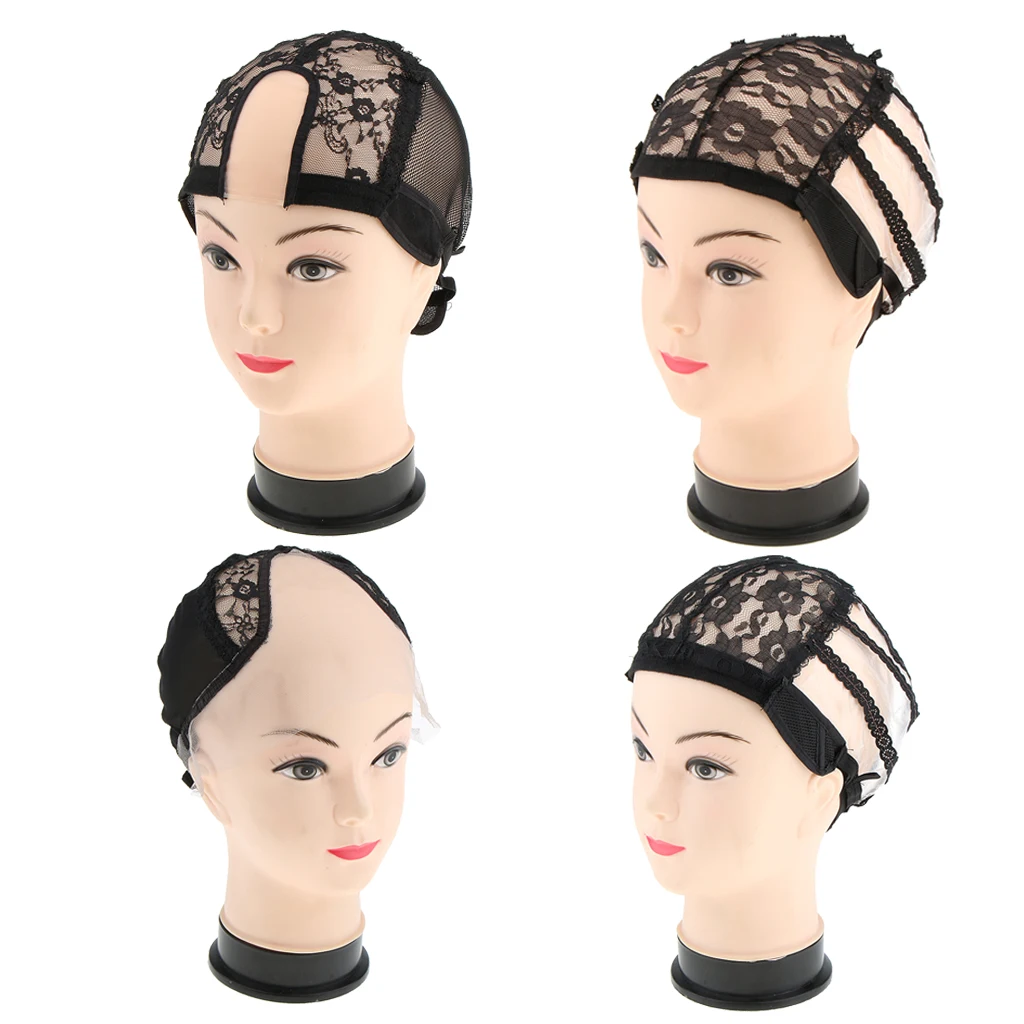 Breathable Adjustable Straps Lace Wig Cap Wigs Making Weave Accessories Mesh Snood Net for Women Men Short Long Hair Black Breathable Adjustable Straps Lace Wig Cap Wigs Making Weave Accessories Mesh Snood Net for Women Men Short Long Hair Black