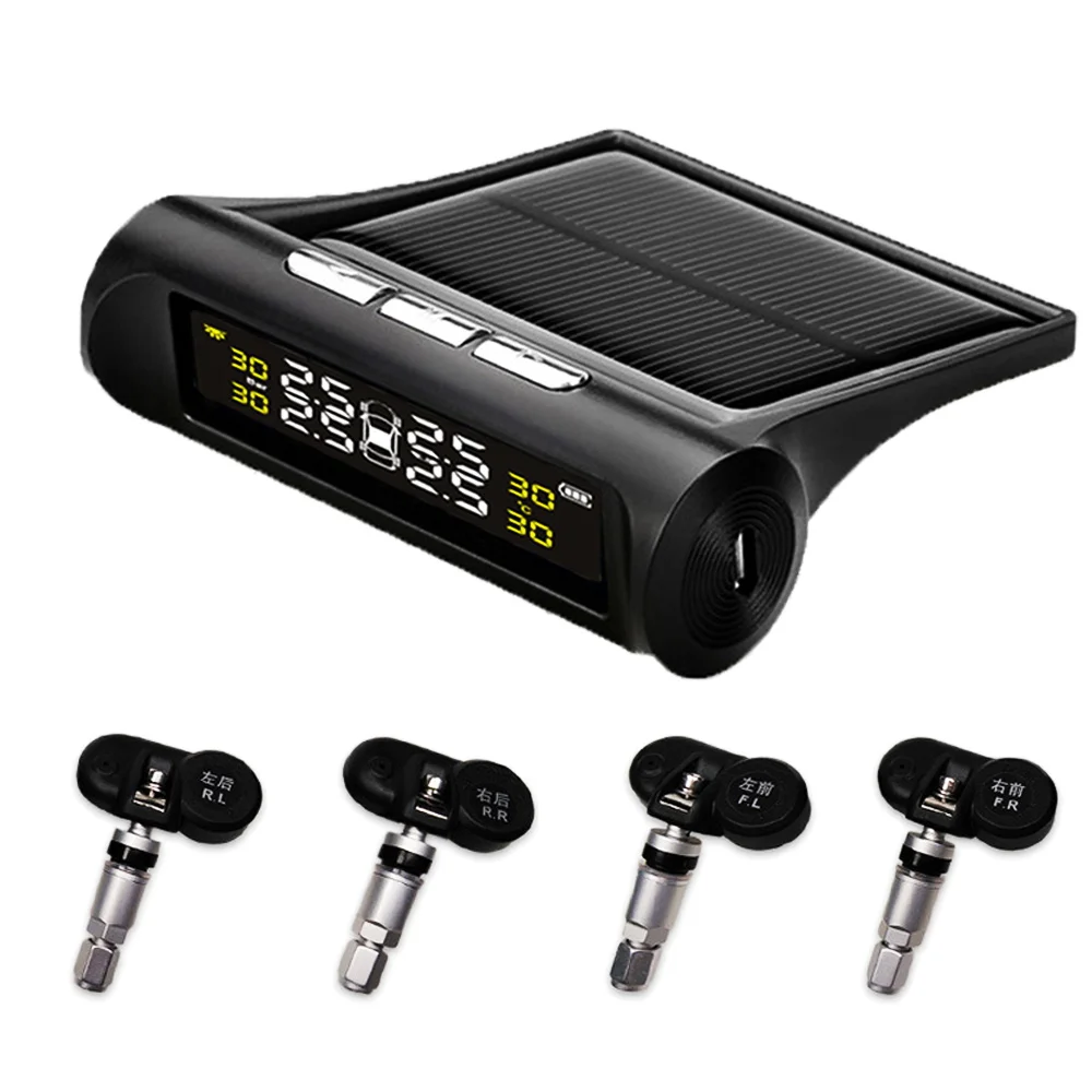 Car TPMS Tire Pressure Monitoring System Smart Solar Power Digital Display Security Alarm Systems Built-in Tyre Pressure Sensors
Car TPMS Tire Pressure Monitoring System Smart Solar Power Digital Display Security Alarm Systems Built-in Tyre Pressure Sensors