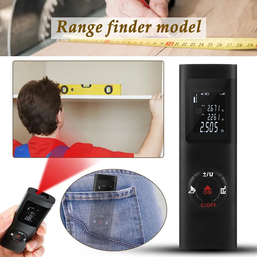 Range Finder - 40M Ultra-Mini USB Charging Pocket Range Finder High-Accuracy Distance Meter Test Tool
Range Finder - 40M Ultra-Mini USB Charging Pocket Range Finder High-Accuracy Distance Meter Test Tool