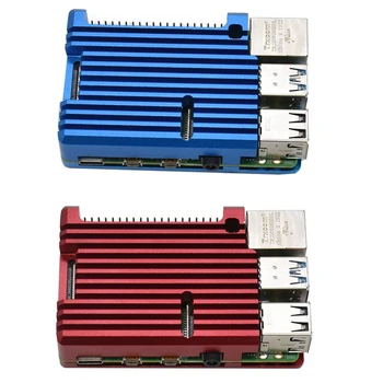 2 Set Aluminum Alloy Protective Case CNC Enclosure Metal Shell Fit for Raspberry Pi 4, Blue & Red
2 Set Aluminum Alloy Protective Case CNC Enclosure Metal Shell Fit for Raspberry Pi 4, Blue & Red