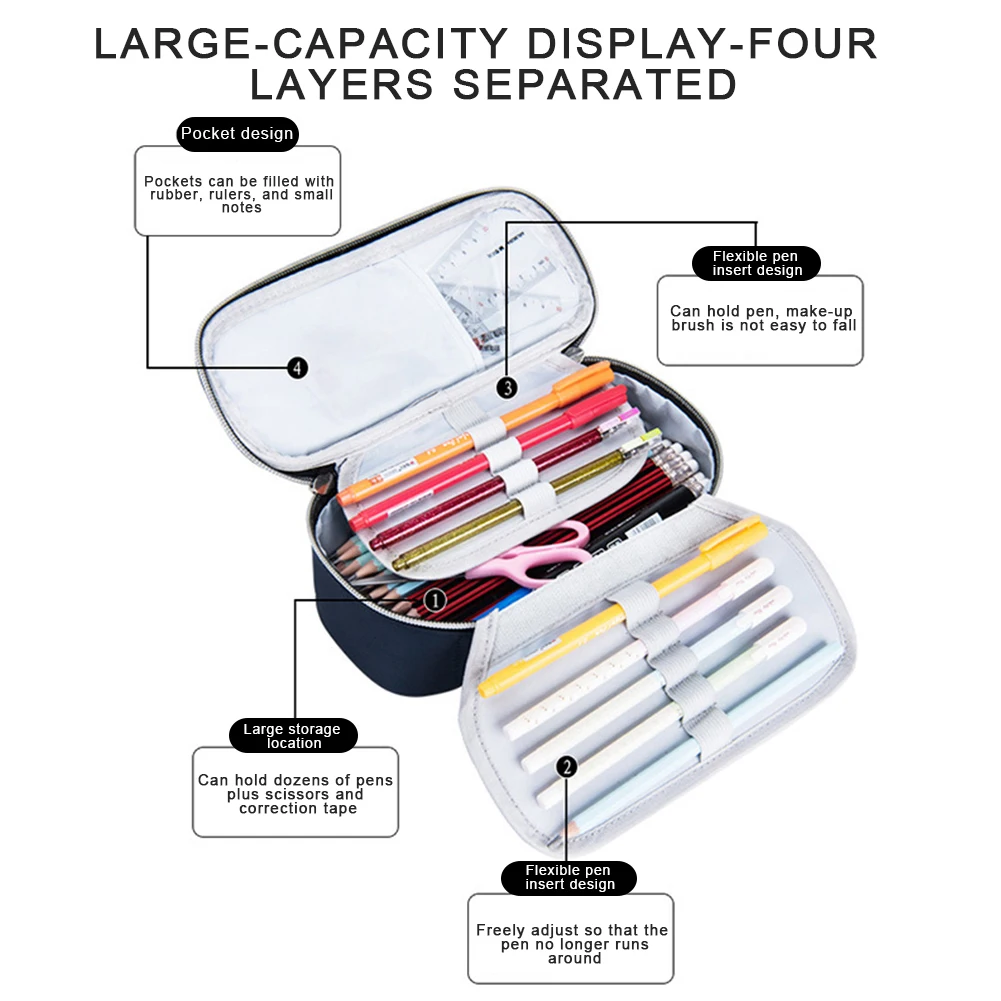with Password LockPencil Case Stationery Storage Handheld Pen Pouch Bag Multiple Compartments Double Zipper Portable
with Password LockPencil Case Stationery Storage Handheld Pen Pouch Bag Multiple Compartments Double Zipper Portable