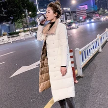 Women Double Sided Down Long Jacket Winter 90% White Duck Down Coat Double Breasted Warm Parkas Snow Outwear
Women Double Sided Down Long Jacket Winter 90% White Duck Down Coat Double Breasted Warm Parkas Snow Outwear