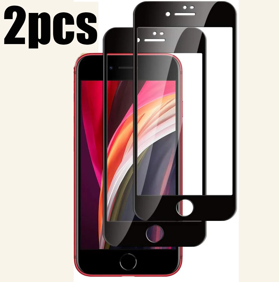

2pcs 2.5D 9H Tempered Glass For iPhone SE3 2022 Screen Protector Full Coverage for Apple iPhone SE 2020 Protective Film