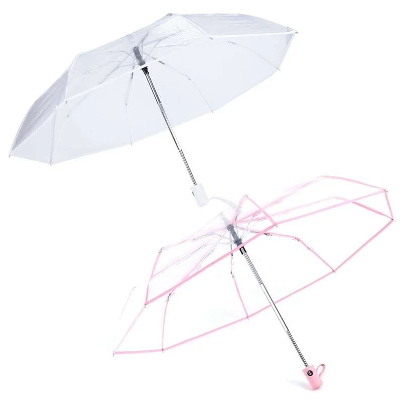2Pcs Transparent Automatic Umbrella Rain Women Men Sun Rain Auto Umbrella Compact Folding Windproof Style Clear Umbrella,Transpa
2Pcs Transparent Automatic Umbrella Rain Women Men Sun Rain Auto Umbrella Compact Folding Windproof Style Clear Umbrella,Transpa