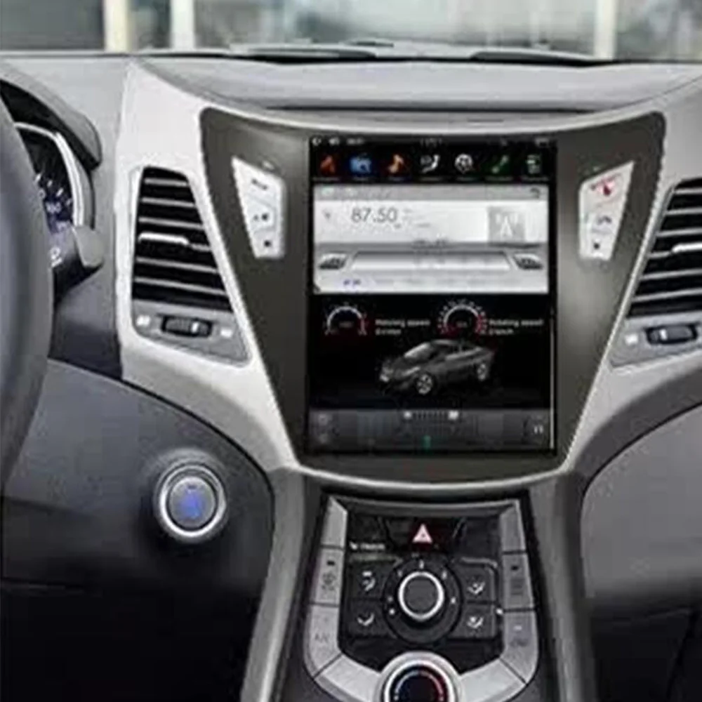 Автомобильный мультимедийный плеер в стиле Tesla для ПК Android 9 0 6 7 1 GPS Hyundai Elantra MD 2011 2012