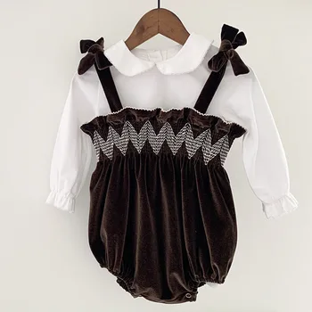 0-3Yrs Infant Newborn Baby Toddler Girls Bowknot Braces Jumpsuit Sleeveless Baby Girls Velvet Braces Rompers Clothes
0-3Yrs Infant Newborn Baby Toddler Girls Bowknot Braces Jumpsuit Sleeveless Baby Girls Velvet Braces Rompers Clothes