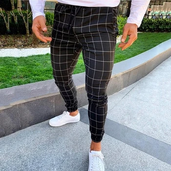 Men Casual Pants Plaid Print Drawstring Elastic Waist Long Pants Trousers pantalones hombre cargo pants men streetwear
Men Casual Pants Plaid Print Drawstring Elastic Waist Long Pants Trousers pantalones hombre cargo pants men streetwear