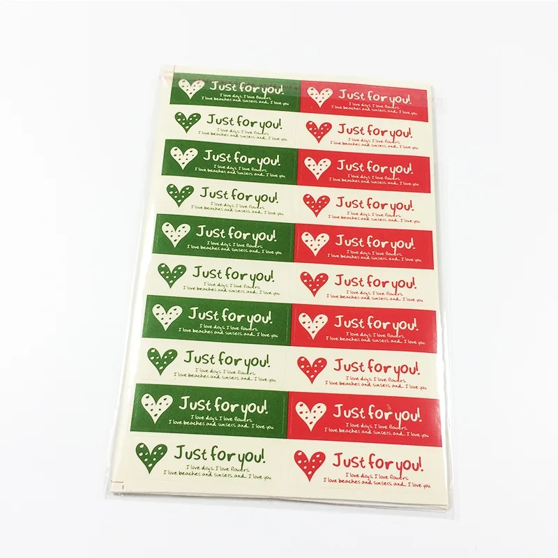 200 Pcs/lot Warm Heart With 'Just for you' Adhesive Sticker DIY Cake Gift Packaging Seal Label Paper Tag Gift Decoration
200 Pcs/lot Warm Heart With 'Just for you' Adhesive Sticker DIY Cake Gift Packaging Seal Label Paper Tag Gift Decoration