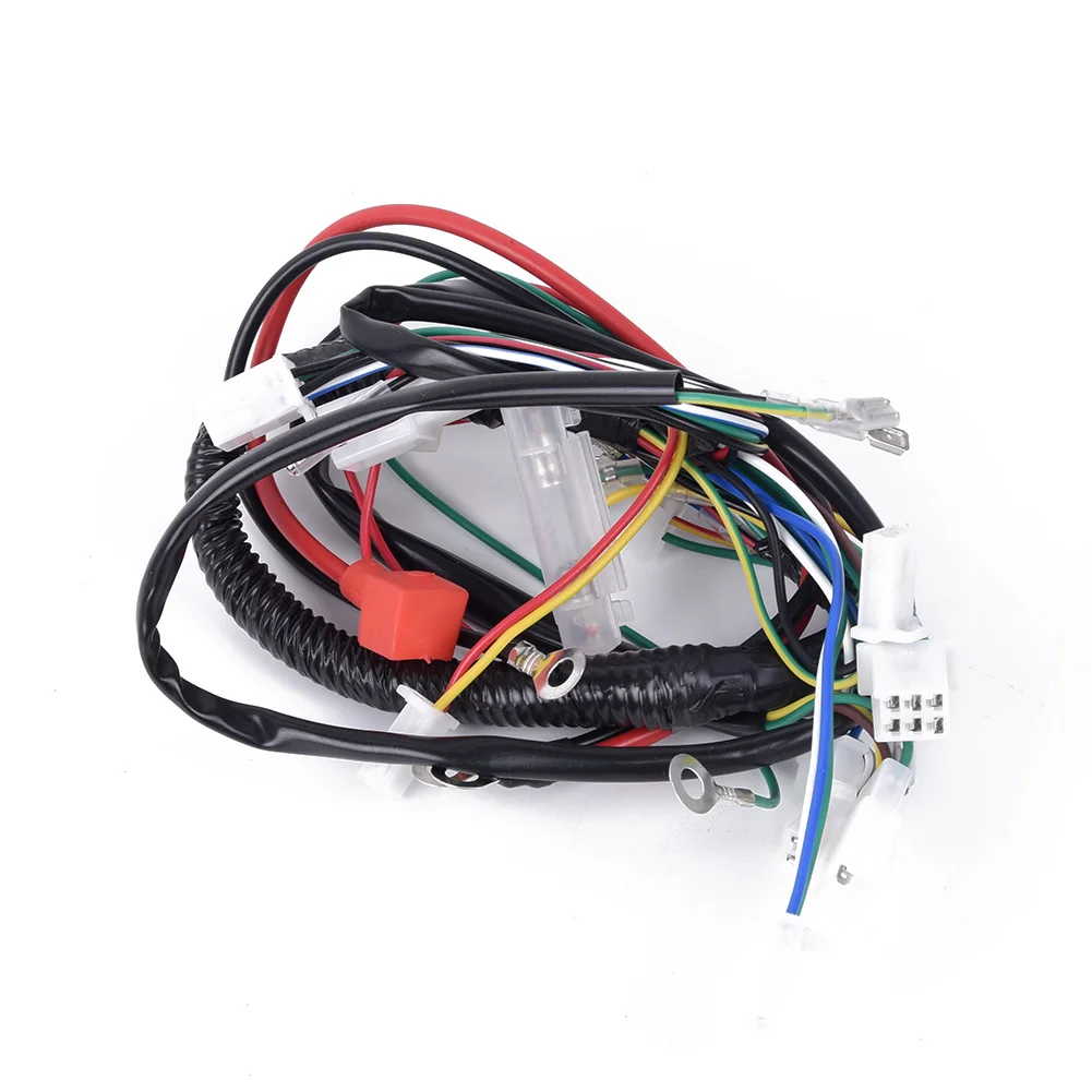 Bobina di accensione interruttore a chiave Assemblea di cablaggio Set Per 50 70 90 110CC ATV Quad Gokart Full Electrics Cablaggio bobina Cablaggio CDI