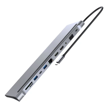 12 in 1 USB Type C Hub Adapter Laptop Docking Station HDMI VGA RJ45 PD for HP Lenovo Surface Compatible
12 in 1 USB Type C Hub Adapter Laptop Docking Station HDMI VGA RJ45 PD for HP Lenovo Surface Compatible