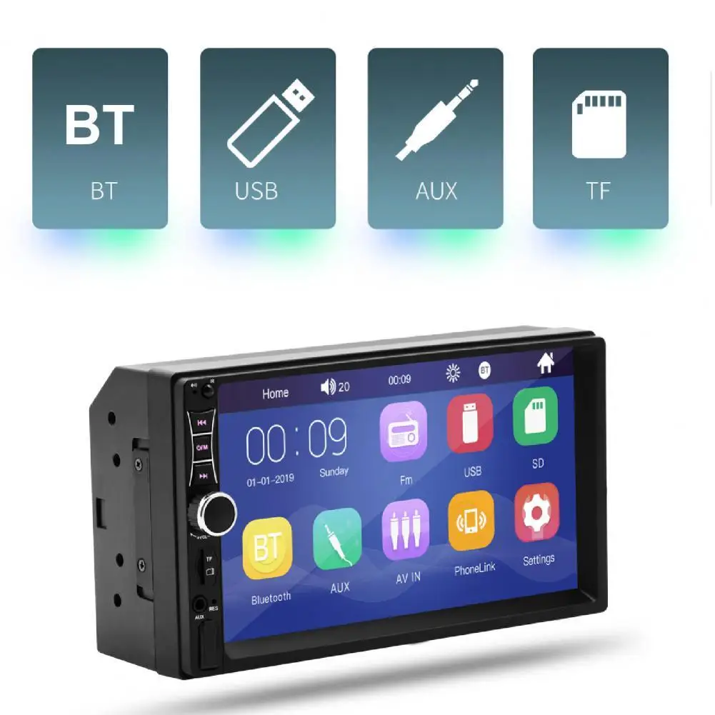 A7 7inch HD Bluetooth Auto MP5 Player MP4 Audio Video Phone Mirror Link Multi-media Display for Vehicles
A7 7inch HD Bluetooth Auto MP5 Player MP4 Audio Video Phone Mirror Link Multi-media Display for Vehicles