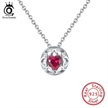 ORSA JEWELS 925 Sterling Silver Round Pendant Hollow Out Heart Design with Rose Red Heart Shape Zirconia Necklaces Gift EQN11
ORSA JEWELS 925 Sterling Silver Round Pendant Hollow Out Heart Design with Rose Red Heart Shape Zirconia Necklaces Gift EQN11