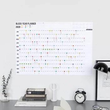 Creative 2020 Block Year Planner Daily Plan Paper Wall Calendar with 2 Sheet EVA Mark Stickers for Office School Home Stationery
Creative 2020 Block Year Planner Daily Plan Paper Wall Calendar with 2 Sheet EVA Mark Stickers for Office School Home Stationery