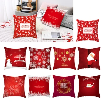 Merry Christmas Cushion Cover Red Christmas Tree Santa Claus Santa Claus Pipe Greeting Text Pillow Cover
Merry Christmas Cushion Cover Red Christmas Tree Santa Claus Santa Claus Pipe Greeting Text Pillow Cover