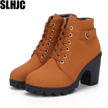 SLHJC Autumn Winter Women Boots High Heel Side Zip Lace Up Closure Short Ankle Boot Heels Platform Pumps Shoes For Female
SLHJC Autumn Winter Women Boots High Heel Side Zip Lace Up Closure Short Ankle Boot Heels Platform Pumps Shoes For Female