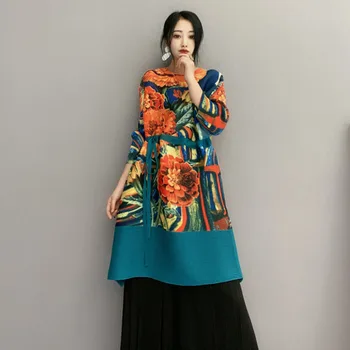 LANMREM 2020 New autumn Print Round Collar Mid-length Pleated Dress Women Vintage Loose Drawstring Temperament Dress PD784
LANMREM 2020 New autumn Print Round Collar Mid-length Pleated Dress Women Vintage Loose Drawstring Temperament Dress PD784