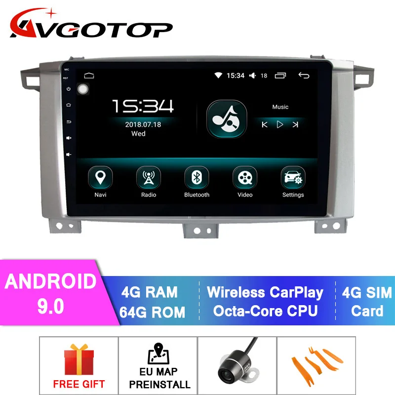 AVGOTOP Android 9.0 Car DVD Player Universal For TOYOTA 2005 LAND CRUISER 100 4GB RAM 64GB FLASH BIG SCREEN in car dvd player
AVGOTOP Android 9.0 Car DVD Player Universal For TOYOTA 2005 LAND CRUISER 100 4GB RAM 64GB FLASH BIG SCREEN in car dvd player