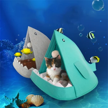 Shark Shape Cat Nest Indoor Foldable Felt Pet Bed Warm Kitten House Cute Collapsible Cats Cave Puppy Sleeping Kennel Cushion
Shark Shape Cat Nest Indoor Foldable Felt Pet Bed Warm Kitten House Cute Collapsible Cats Cave Puppy Sleeping Kennel Cushion
