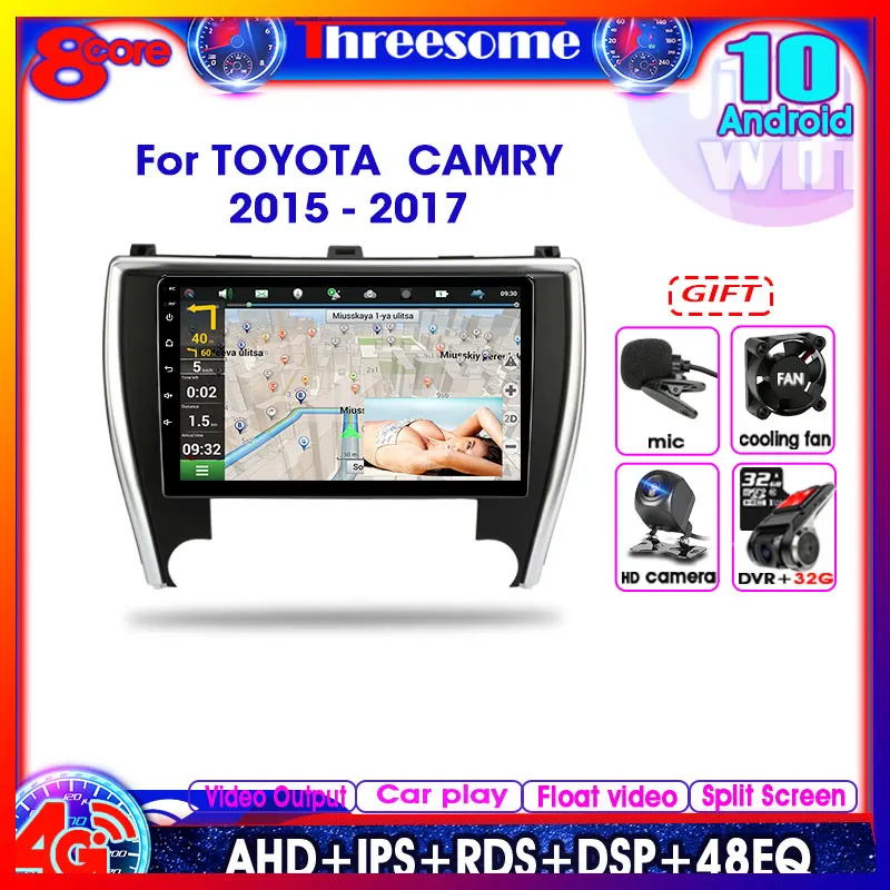 10" Android 10.0 2 Din Car Radio For Toyota Camry 2015-2017 Navigation GPS Multimedia Player Split Screen DSP 4G+WIFI 4G+64G
10" Android 10.0 2 Din Car Radio For Toyota Camry 2015-2017 Navigation GPS Multimedia Player Split Screen DSP 4G+WIFI 4G+64G