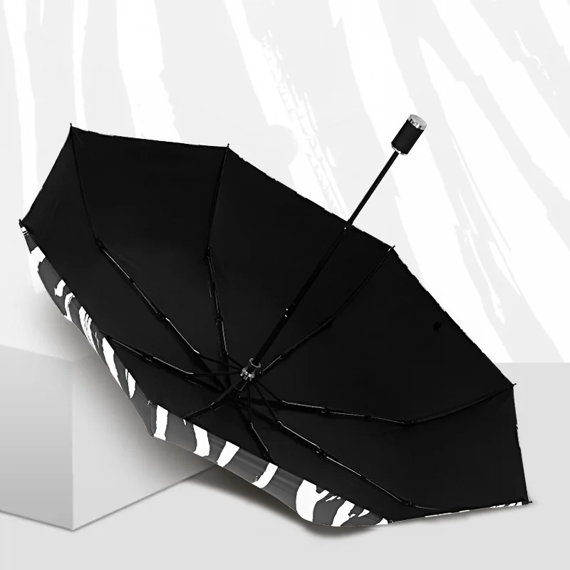 Origional Zebra Rain Or Shine Dual Purpose Cool Parasol Black And White Stripes INS Style Three Fold UV-Protection Parasol
Origional Zebra Rain Or Shine Dual Purpose Cool Parasol Black And White Stripes INS Style Three Fold UV-Protection Parasol