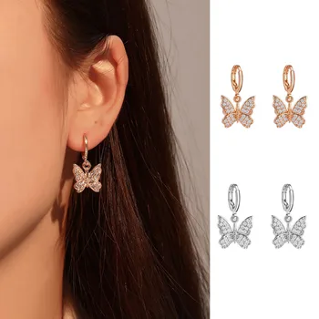 2020 New women's earrings fashion zircon butterfly danglee earrings for women animal sweet colorful stud earrings girls jewelry
2020 New women's earrings fashion zircon butterfly danglee earrings for women animal sweet colorful stud earrings girls jewelry