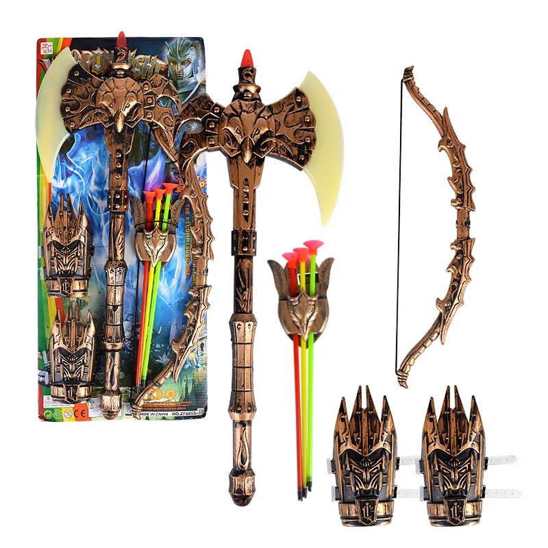 Group CHILDREN'S Toy Bow And Arrow Weapon Bronze zhan ju Set Bronze Flash Band Sound zhan ju
Group CHILDREN'S Toy Bow And Arrow Weapon Bronze zhan ju Set Bronze Flash Band Sound zhan ju