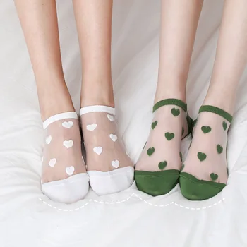Summer Sock Slippers Women Harajuku Funny Heart Invisable Mesh Sock Female Non-Slip Transparent Ankle Socks Calcetines Mujer
Summer Sock Slippers Women Harajuku Funny Heart Invisable Mesh Sock Female Non-Slip Transparent Ankle Socks Calcetines Mujer
