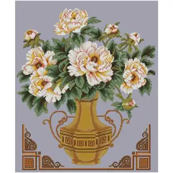 Peony vase patterns Counted Cross Stitch 11CT 14CT DIY wholesale Chinese Cross Stitch Kits Embroidery Needlework Sets 
Peony vase patterns Counted Cross Stitch 11CT 14CT DIY wholesale Chinese Cross Stitch Kits Embroidery Needlework Sets