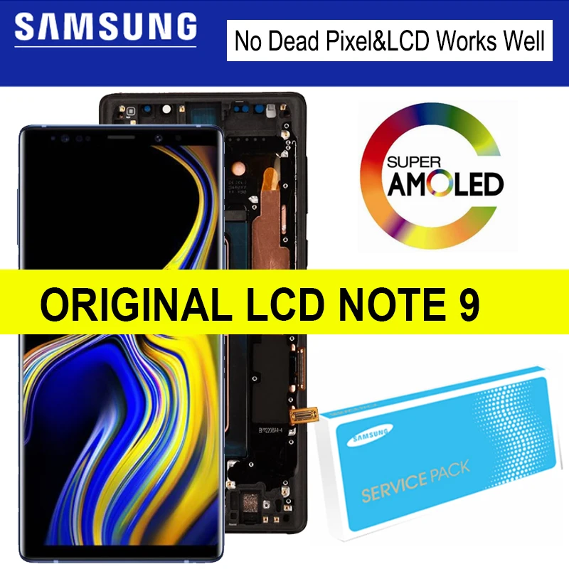 Original Amoled 6.4'' LCD with frame for Samsung Galaxy Note 9 Note9 N960F Display Touch Screen Digitizer Assembly Repair Parts
Original Amoled 6.4'' LCD with frame for Samsung Galaxy Note 9 Note9 N960F Display Touch Screen Digitizer Assembly Repair Parts