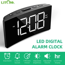 LITOM HM250 LED Digital Alarm Clock 6-Level Brightness Dimmer Adjustable Volume with 3 Alarm Sound 12/24Hr, Snooze
LITOM HM250 LED Digital Alarm Clock 6-Level Brightness Dimmer Adjustable Volume with 3 Alarm Sound 12/24Hr, Snooze