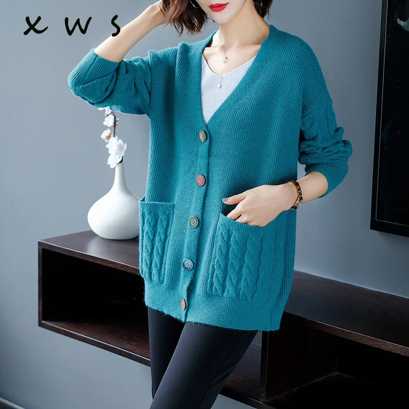 Autumn Winter Knit Sweater and Cardigans Women 2020 Open Stitch Loose Knit Cardigans red Jumpers Winter Sweater Coat Femme
Autumn Winter Knit Sweater and Cardigans Women 2020 Open Stitch Loose Knit Cardigans red Jumpers Winter Sweater Coat Femme