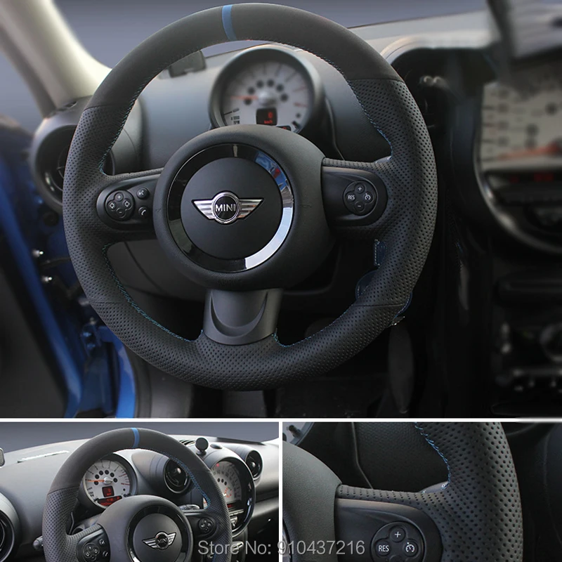 Car Steering Wheel Cover Customize Leather and Suede Hand-stitched for BMW Mini Cooper Cabrio Special Rice Smart Fortwo
Car Steering Wheel Cover Customize Leather and Suede Hand-stitched for BMW Mini Cooper Cabrio Special Rice Smart Fortwo