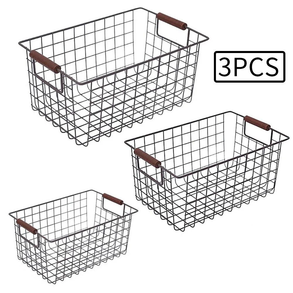 3 pcs Bathroom Pantry Laundry Storage Organization Kitchen Storage Basket Bins Open Storage Bins Rectangular Storage Box
3 pcs Bathroom Pantry Laundry Storage Organization Kitchen Storage Basket Bins Open Storage Bins Rectangular Storage Box