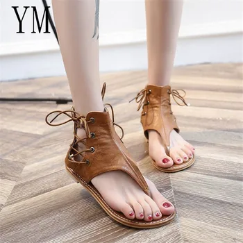 Lace-up Sandals Women Sandals flip flops Flats Shoes Large Size 43 Female Clear Jelly Shoes Ladies Roman Beach Sandalias Mujer
Lace-up Sandals Women Sandals flip flops Flats Shoes Large Size 43 Female Clear Jelly Shoes Ladies Roman Beach Sandalias Mujer