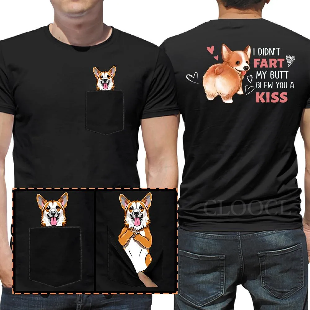HX Animals Cotton T-shirts Corgi Didn’t Fart Pocket T-shirts Front Back Print Letter Casual Pullover Tops Men Clothing
HX Animals Cotton T-shirts Corgi Didn’t Fart Pocket T-shirts Front Back Print Letter Casual Pullover Tops Men Clothing
