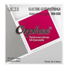 Orphee Professional 6Pcs/Set Electric Guitar Strings QE Series Nickel Alloy Plated Electric Guitar Strings QE23 /QE25/ QE27/QE29
Orphee Professional 6Pcs/Set Electric Guitar Strings QE Series Nickel Alloy Plated Electric Guitar Strings QE23 /QE25/ QE27/QE29