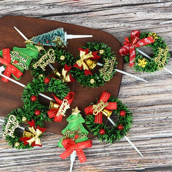 5pcs Christmas Cake Topper Mini Wreath Xmas Tree Cupcake Toppers for Birthday Party Xmas Dessert Cake Decoration Supplies
5pcs Christmas Cake Topper Mini Wreath Xmas Tree Cupcake Toppers for Birthday Party Xmas Dessert Cake Decoration Supplies