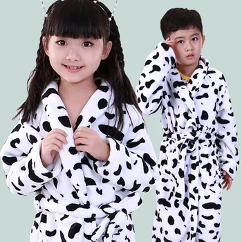 High Quality Winter Bath Robe for Big Boys Cartoon White Cow Bathgrowns Teenage Girls Flannel Warm Sleepwear Pajamas 3-15Y New
High Quality Winter Bath Robe for Big Boys Cartoon White Cow Bathgrowns Teenage Girls Flannel Warm Sleepwear Pajamas 3-15Y New