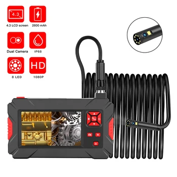 HD1080P Dual Camera Inspection Endoscope Cam 4.3 Inch IPS Screen 8MM Dual lens With 2600mAh Battery 9 LEDs Waterproof Borescope
HD1080P Dual Camera Inspection Endoscope Cam 4.3 Inch IPS Screen 8MM Dual lens With 2600mAh Battery 9 LEDs Waterproof Borescope