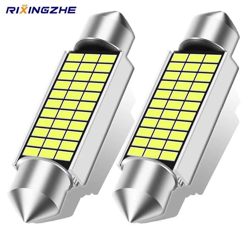 

RXZ 2PCS Festoon C10W LED C5W LED Canbus 31/36/39/41MM error free Interior reading Light Clearance Bulbs Auto plate Lamp white