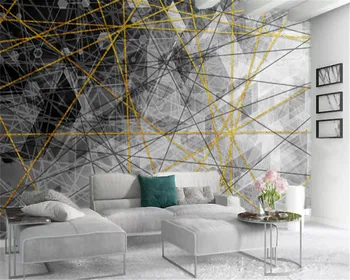 

3d Modern Wallpaper 3d three-dimensional Messy Line Geometry Figure Custom Geometry HD Living Room Bedroom Wallpaper