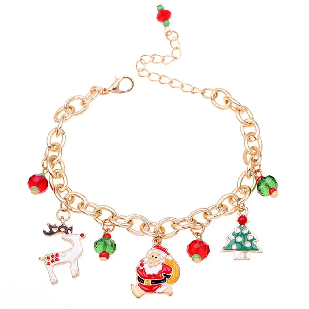 Christmas Bangle Unisex adjustable Santa Claus Xmas Tree snowflake Elk Pendant Charm Alloy Chain Bracelet New Year Birthday Gift
Christmas Bangle Unisex adjustable Santa Claus Xmas Tree snowflake Elk Pendant Charm Alloy Chain Bracelet New Year Birthday Gift
