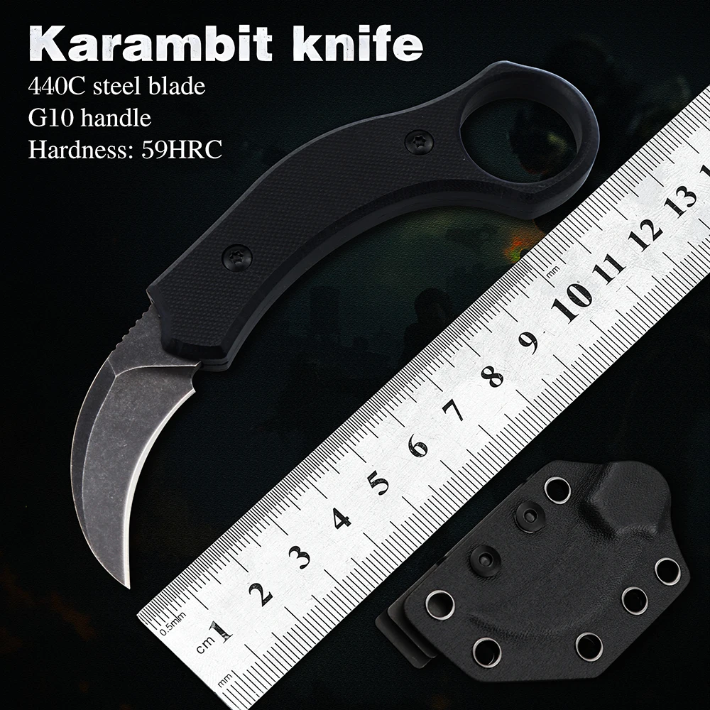 claw knife CSGO tactical karambit knives 440C fixed blade G10 handle knifes EDC tools for outdoor camping survival straight
claw knife CSGO tactical karambit knives 440C fixed blade G10 handle knifes EDC tools for outdoor camping survival straight