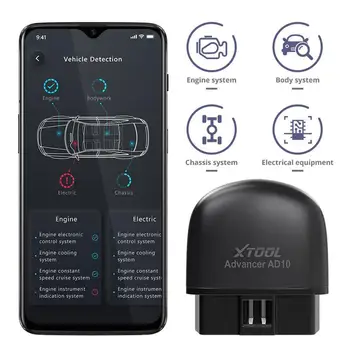AD10 OBD2 Diagnostic Scanner EOBD Bluetooth ELM327 Display Reader with Work Code Up iOS/Android With HUD Z2G8
AD10 OBD2 Diagnostic Scanner EOBD Bluetooth ELM327 Display Reader with Work Code Up iOS/Android With HUD Z2G8