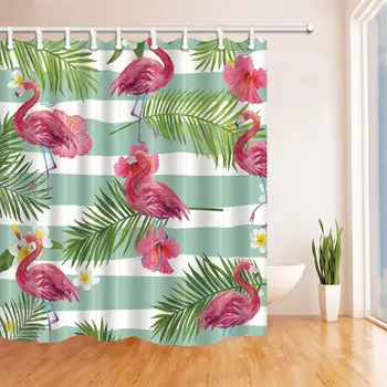 Flamingos in The Palm Tree on Green Stripes Shower Curtains 69X70 inches Resistant Polyester Fabric Bathroom Fantastic
Flamingos in The Palm Tree on Green Stripes Shower Curtains 69X70 inches Resistant Polyester Fabric Bathroom Fantastic