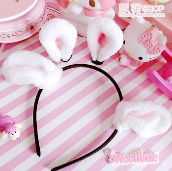 Japanese Sweet Girls Rabbit Ears Hair clip Handmade Hair accessories Lolita Cute Plush Animal Ears Hair hoop Headdress Cosplay
Japanese Sweet Girls Rabbit Ears Hair clip Handmade Hair accessories Lolita Cute Plush Animal Ears Hair hoop Headdress Cosplay